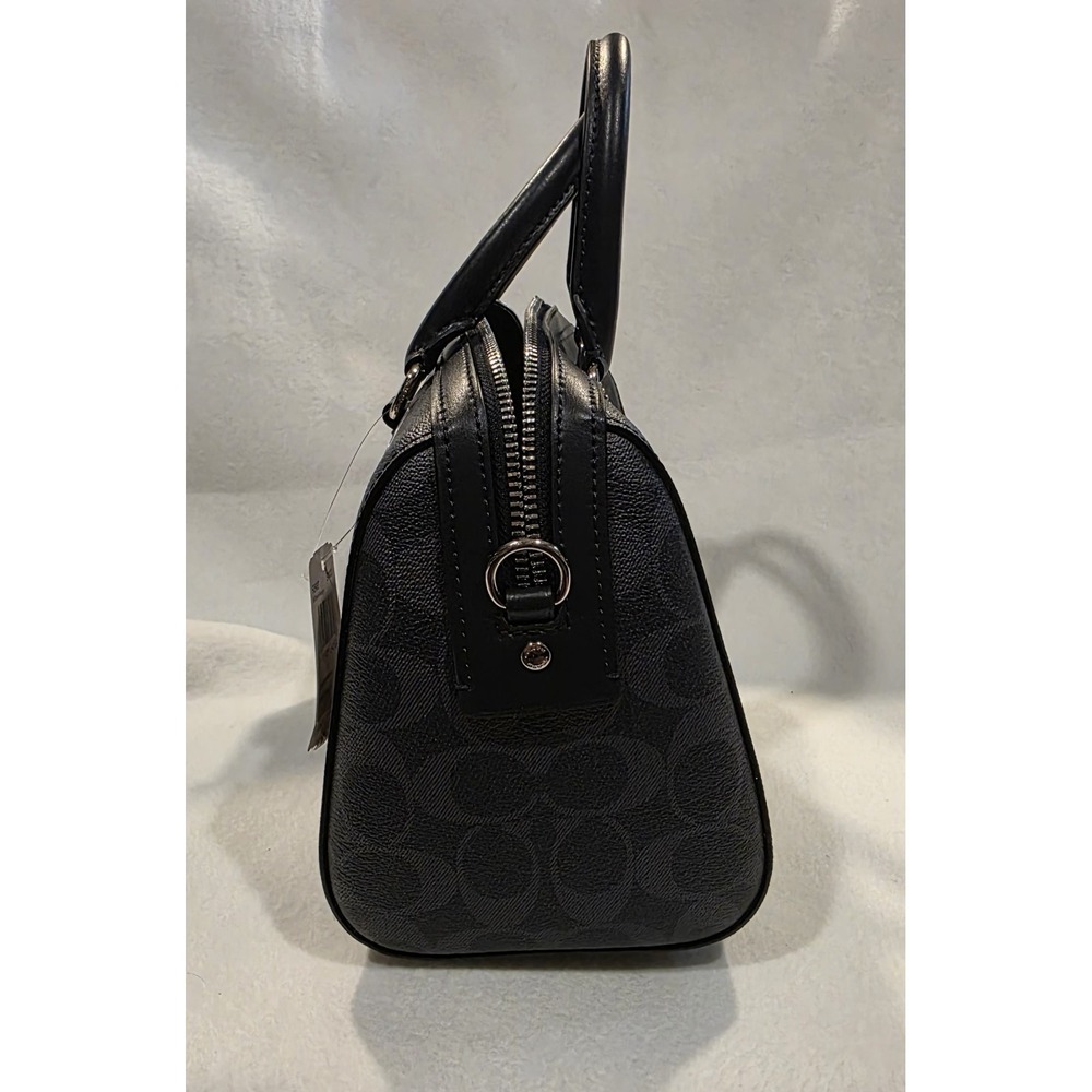 Coach Logo 93987 SV Denim Midnight SVM2Q Women's 2 Handle Purse w Shoulder Strap - Picture 4 of 11